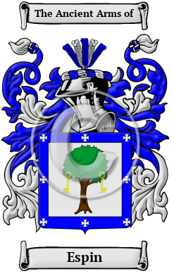 Espin Family Crest/Coat of Arms
