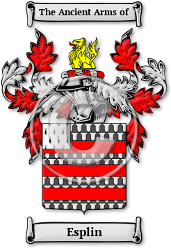Esplin Family Crest Download (jpg) Legacy Series - 150 DPI