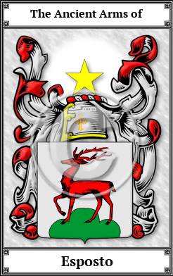 Esposto Family Crest Download (JPG)  Book Plated - 150 DPI