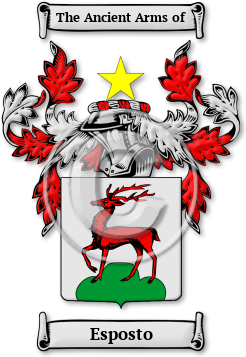 Esposto Family Crest Download (jpg) Legacy Series - 150 DPI