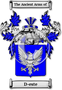 D-este Family Crest Download (jpg) Legacy Series - 150 DPI