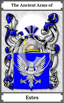 Estes Family Crest Download (JPG)  Book Plated - 150 DPI