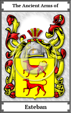Esteban Family Crest Download (JPG)  Book Plated - 150 DPI