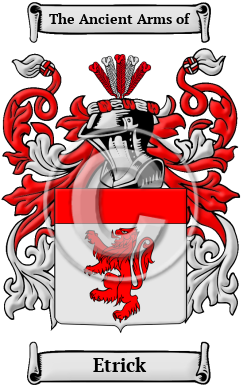 Etrick Family Crest/Coat of Arms