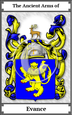 Evance Family Crest Download (JPG)  Book Plated - 150 DPI