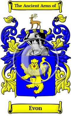 Evon Family Crest/Coat of Arms