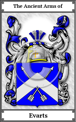 Evarts Family Crest Download (JPG)  Book Plated - 150 DPI