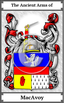 MacAvoy Family Crest Download (JPG)  Book Plated - 150 DPI