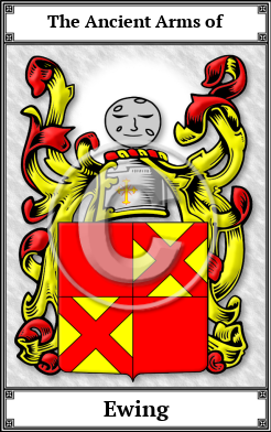 Ewing Family Crest Download (JPG)  Book Plated - 150 DPI