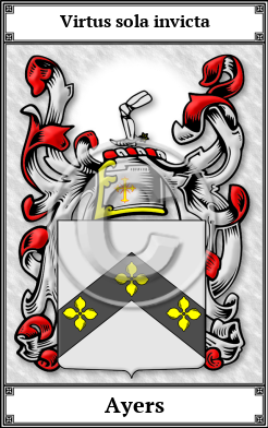 Ayers Family Crest Download (JPG)  Book Plated - 150 DPI