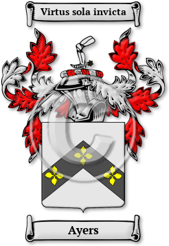 Ayers Family Crest Download (jpg) Legacy Series - 150 DPI