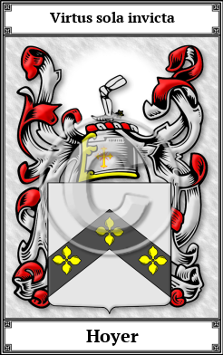 Hoyer Family Crest Download (JPG) Book Plated - 600 DPI