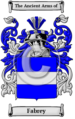 Fabrey Family Crest/Coat of Arms