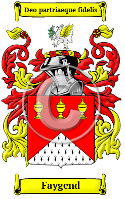 Faygend Family Crest/Coat of Arms