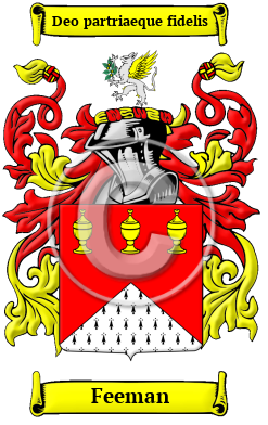 Feeman Family Crest/Coat of Arms