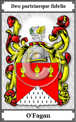 O'Fagan Family Crest Download (JPG)  Book Plated - 150 DPI