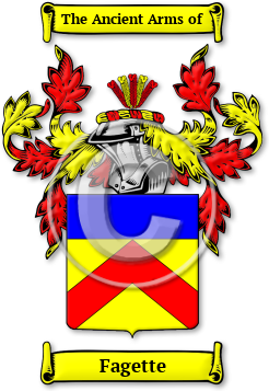 Fagette Family Crest Download (jpg) Legacy Series - 150 DPI