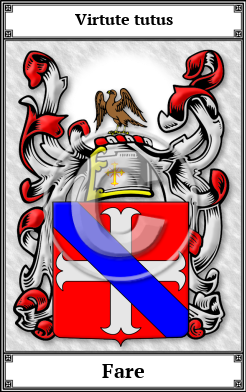 Fare Family Crest Download (JPG)  Book Plated - 150 DPI