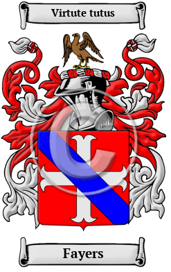 Fayers Family Crest/Coat of Arms