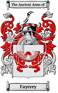 Fayerey Family Crest/Coat of Arms
