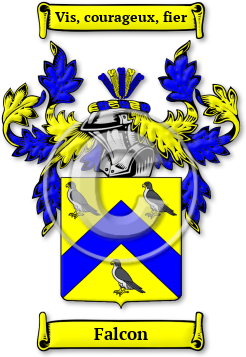 Falcon Family Crest Download (jpg) Legacy Series - 150 DPI