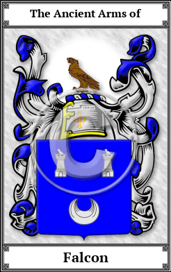 Falcon Family Crest Download (JPG) Book Plated - 600 DPI