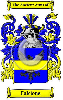 Falcione Family Crest/Coat of Arms