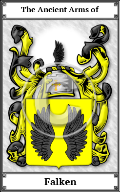 Falken Family Crest Download (JPG)  Book Plated - 150 DPI
