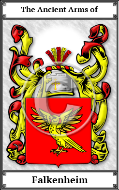 Falkenheim Family Crest Download (JPG) Book Plated - 600 DPI