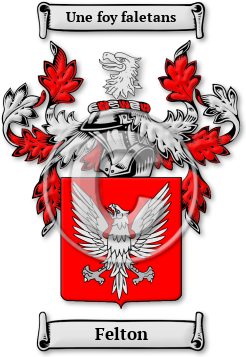 Felton Family Crest Download (jpg) Legacy Series - 150 DPI