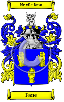 Fane Name Meaning, Family History, Family Crest & Coats of Arms