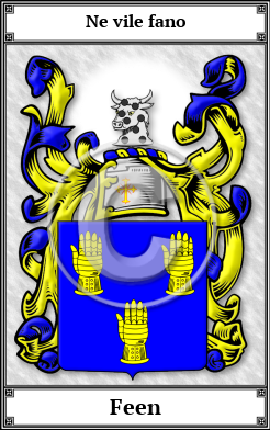 Feen Family Crest Download (JPG)  Book Plated - 150 DPI