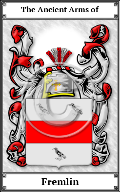 Fremlin Family Crest Download (JPG)  Book Plated - 150 DPI