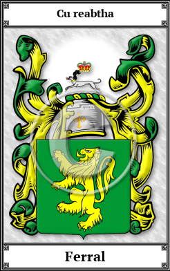 Ferral Family Crest Download (JPG)  Book Plated - 150 DPI