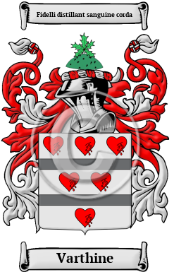 Varthine Family Crest/Coat of Arms