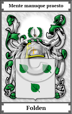 Folden Family Crest Download (JPG) Book Plated - 600 DPI