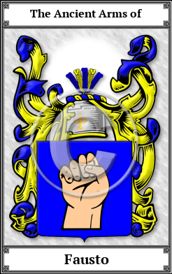 Fausto Family Crest Download (JPG)  Book Plated - 150 DPI