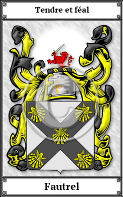 Fautrel Family Crest Download (JPG)  Book Plated - 150 DPI