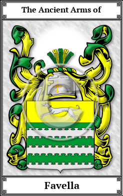 Favella Family Crest Download (JPG) Book Plated - 600 DPI