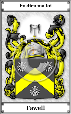 Fawell Family Crest Download (JPG)  Book Plated - 150 DPI
