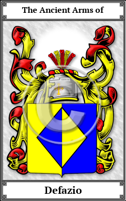 Defazio Family Crest Download (JPG)  Book Plated - 150 DPI