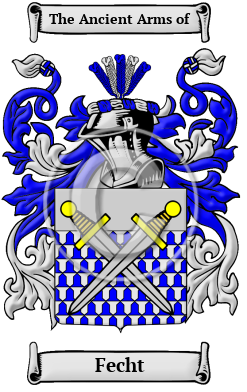 Fecht Family Crest/Coat of Arms