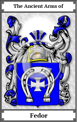 Fedor Family Crest Download (JPG)  Book Plated - 150 DPI