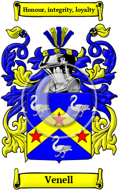 Venell Family Crest/Coat of Arms