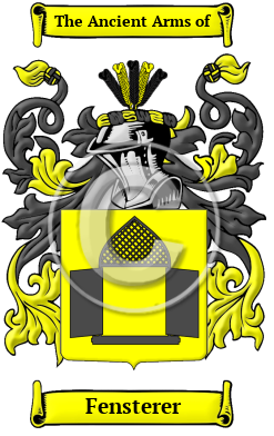 Fensterer Family Crest/Coat of Arms