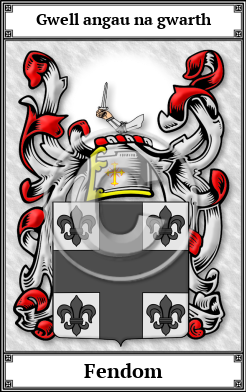 Fendom Family Crest Download (JPG)  Book Plated - 150 DPI
