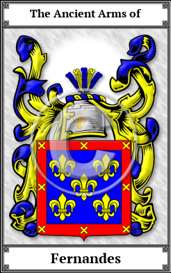 Fernandes Family Crest Download (JPG)  Book Plated - 150 DPI