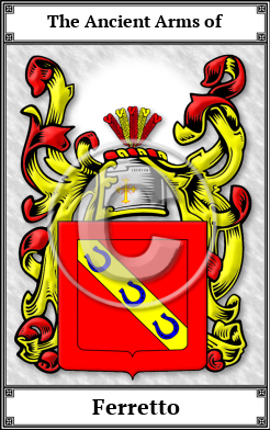 Ferretto Family Crest Download (JPG) Book Plated - 600 DPI