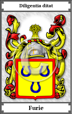 Furie Family Crest Download (JPG)  Book Plated - 150 DPI
