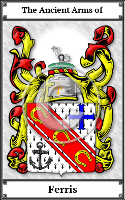 Ferris Family Crest Download (JPG)  Book Plated - 150 DPI